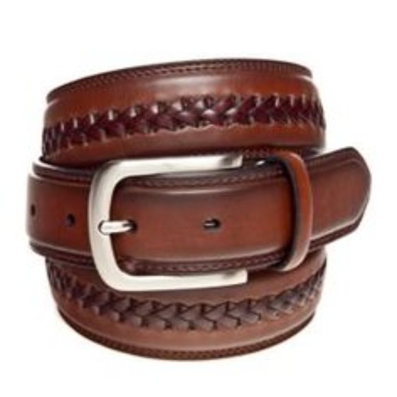 NWT Saddlebred Braided Center Leather Belt - Men’s - Picture 1 of 1